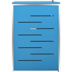 vidaXL Containerberging vierdubbel 276,5x77,5x115 cm roestvrij staal