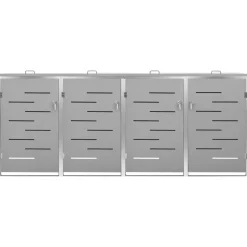 vidaXL Containerberging vierdubbel 276,5x77,5x115 cm roestvrij staal