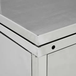 vidaXL Containerberging vierdubbel 240 L roestvrij staal