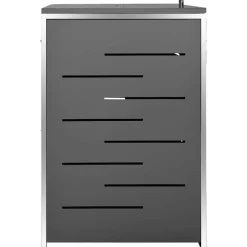 vidaXL Containerberging vierdubbel 276,5x77,5x115 cm roestvrij staal