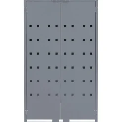 vidaXL Containerberging voor 2 containers 138x79x117 cm staal grijs