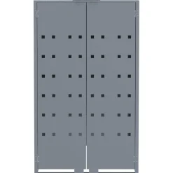 vidaXL Containerberging voor 3 containers 207x79x117 cm staal grijs
