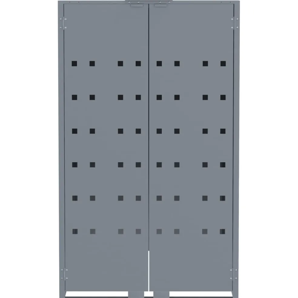 vidaXL Containerberging voor 3 containers 207x79x117 cm staal grijs