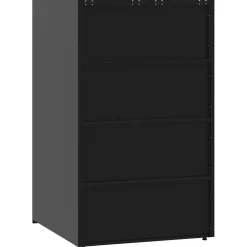 vidaXL Containerberging voor 4 containers 276x79x117 cm staal zwart