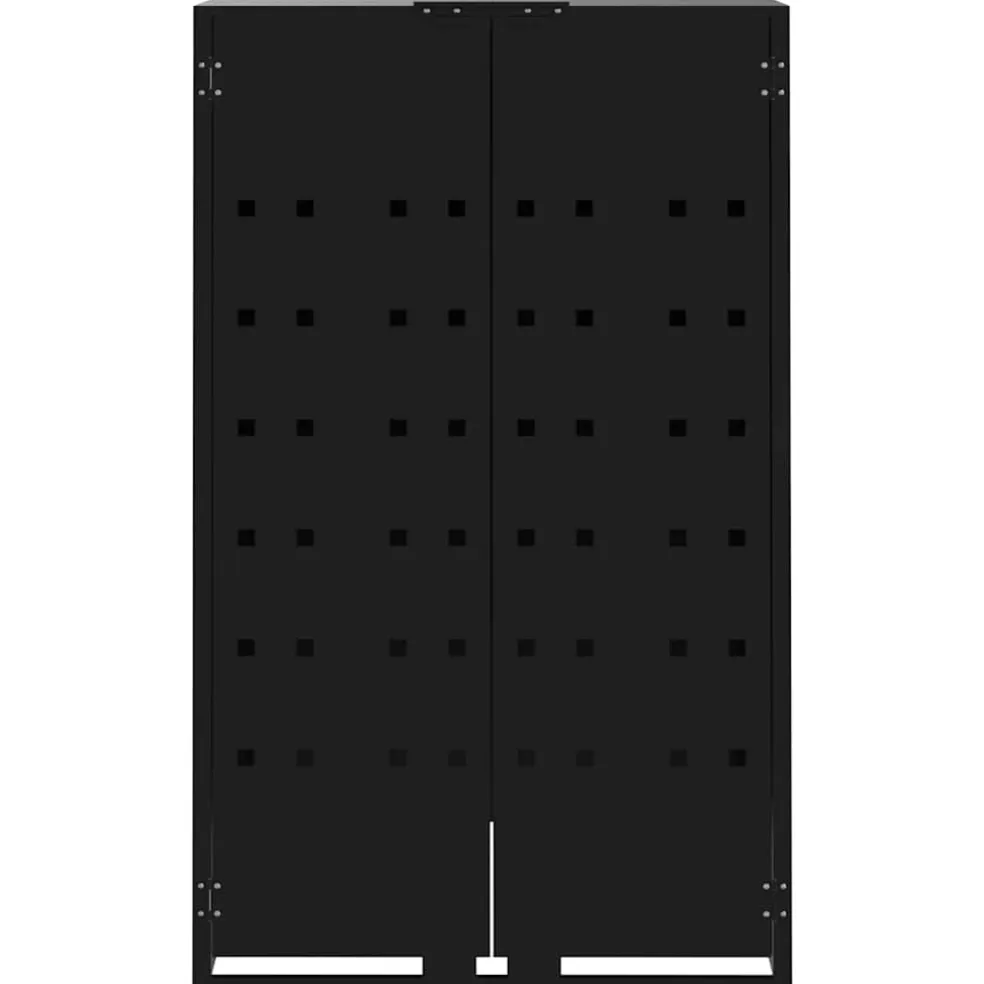vidaXL Containerberging voor 3 containers 207x79x117 cm staal zwart