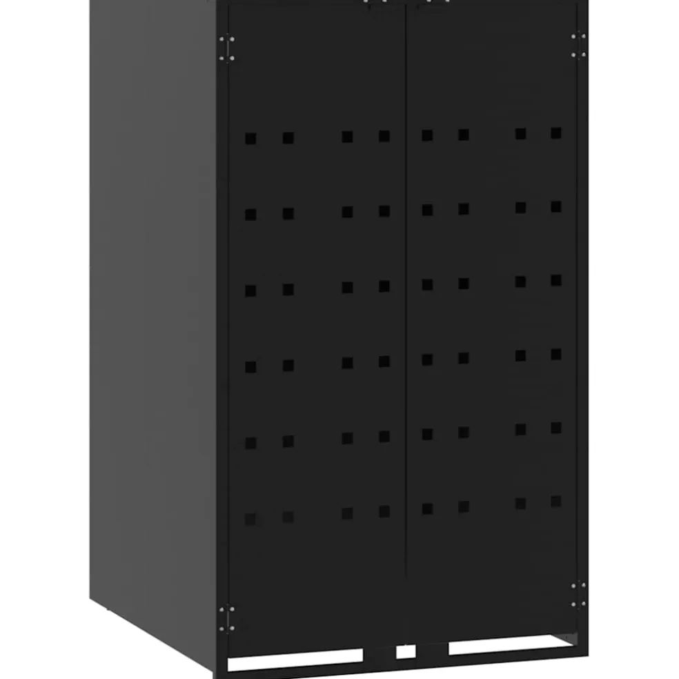 vidaXL Containerberging voor 3 containers 207x79x117 cm staal zwart