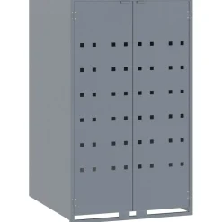 vidaXL Containerberging voor 5 containers 345x79x117 cm staal grijs