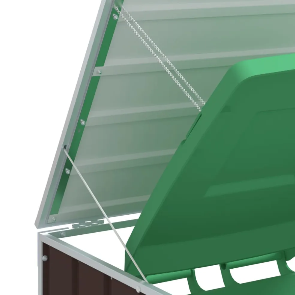 vidaXL Containerberging voor 1 container 72x81x115 cm staal bruin