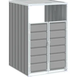 vidaXL Containerberging voor 1 container 72x81x115 cm staal grijs