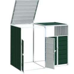 vidaXL Containerberging voor 5 containers 345x79x117 cm staal zwart