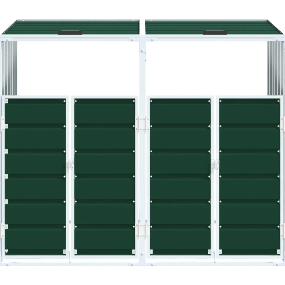 vidaXL Containerberging voor 5 containers 345x79x117 cm staal zwart