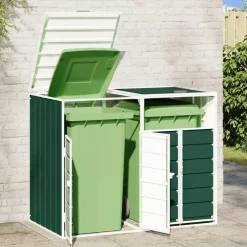 vidaXL Containerberging voor 5 containers 345x79x117 cm staal zwart