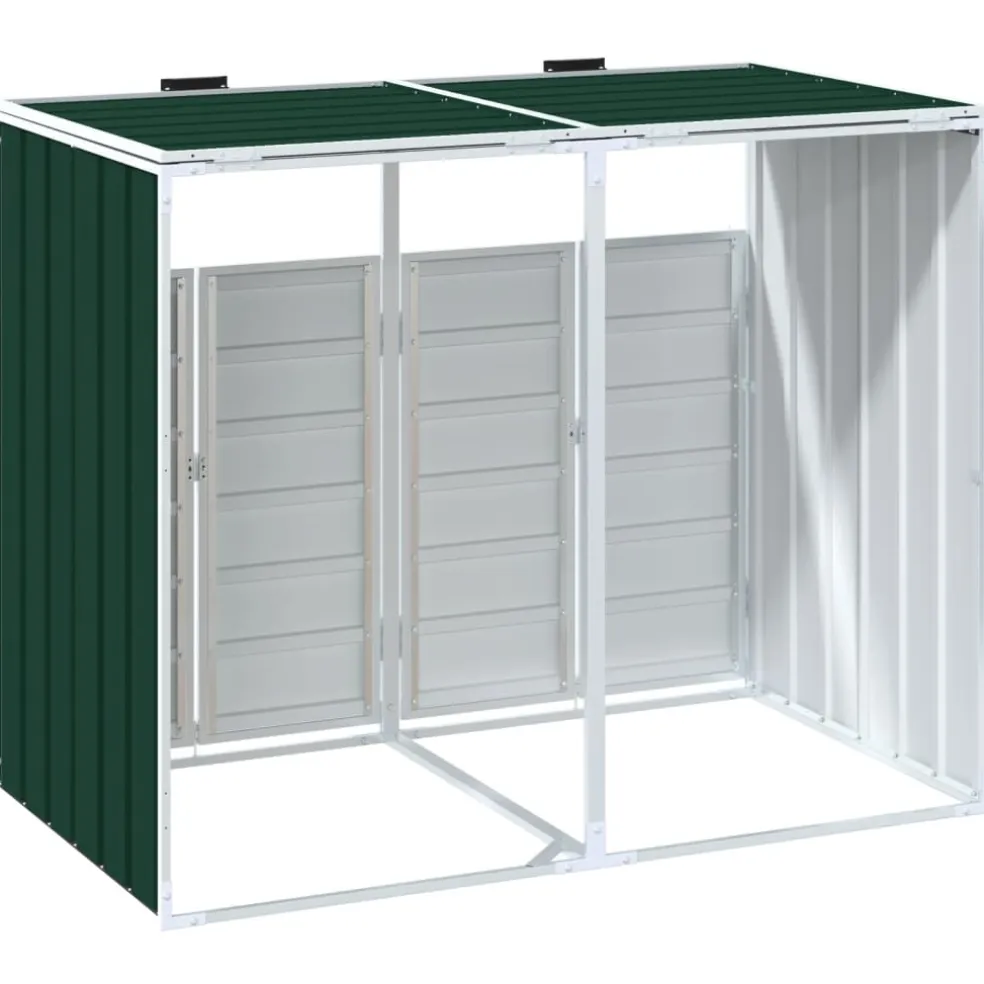 vidaXL Containerberging voor 5 containers 345x79x117 cm staal zwart