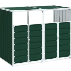 vidaXL Containerberging voor 5 containers 345x79x117 cm staal zwart