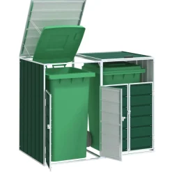 vidaXL Containerberging voor 5 containers 345x79x117 cm staal zwart