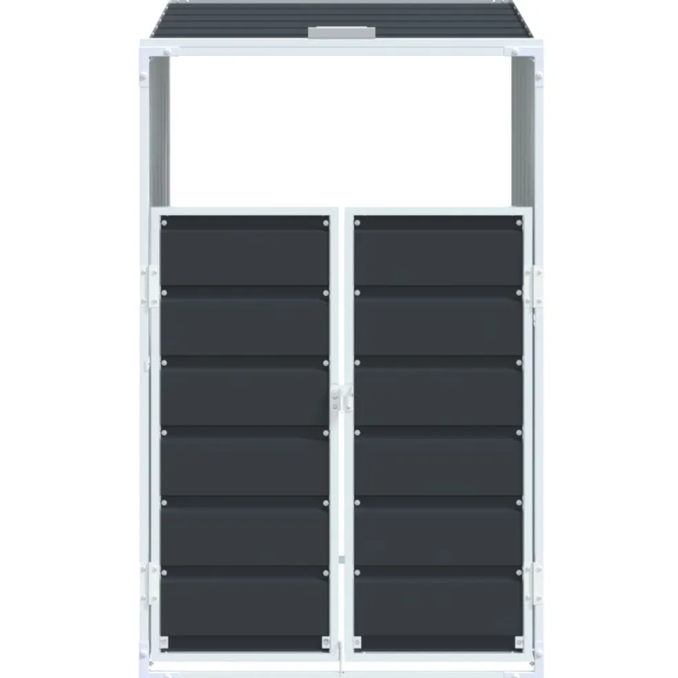 vidaXL Containerberging voor 1 container 72x81x115 cm staal antraciet