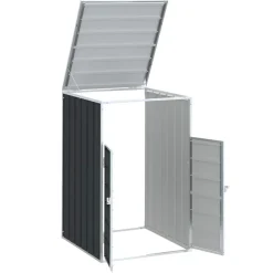 vidaXL Containerberging voor 1 container 72x81x115 cm staal antraciet