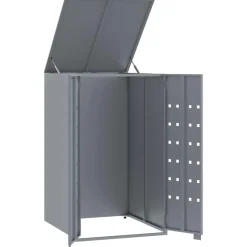 vidaXL Containerberging voor 1 container 69x79x117 cm staal grijs