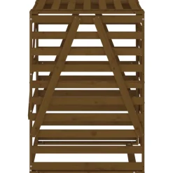 vidaXL Containerberging 84x90x128,5 cm massief grenenhout honingbruin
