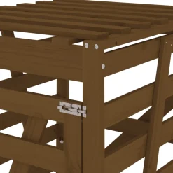 vidaXL Containerberging 84x90x128,5 cm massief grenenhout honingbruin