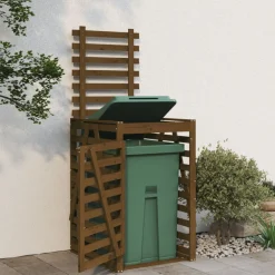 vidaXL Containerberging 84x90x128,5 cm massief grenenhout honingbruin