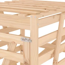 vidaXL Containerberging 84x90x128,5 cm massief grenenhout