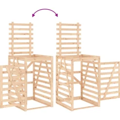 vidaXL Containerberging 84x90x128,5 cm massief grenenhout