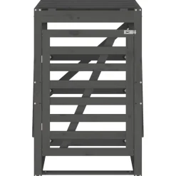 vidaXL Containerberging 84x90x128,5 cm massief grenenhout grijs