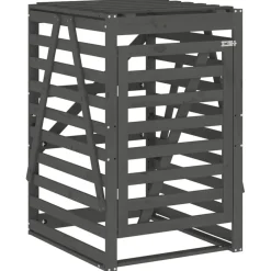 vidaXL Containerberging 84x90x128,5 cm massief grenenhout grijs