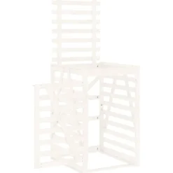 vidaXL Containerberging 84x90x128,5 cm massief grenenhout wit