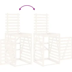 vidaXL Containerberging 84x90x128,5 cm massief grenenhout wit