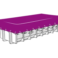 vidaXL Containernet 3x5 m HDPE zwart