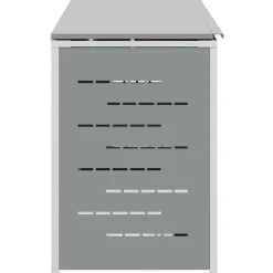 vidaXL Containerombouw for 4 Bins 240L Roestvrij staal Grijs