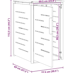 vidaXL Containerombouw for 1 Bin 240L Zwart