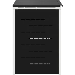 vidaXL Containerombouw for 2 Bins 240L Roestvrij staal Zwart