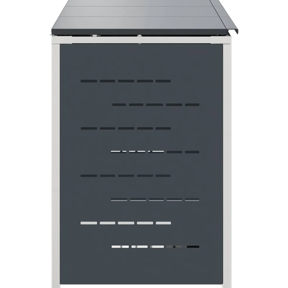 vidaXL Containerombouw for 3 Bins 240L Roestvrij staal