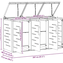 vidaXL Containerombouw Roestvrij staal Grijs