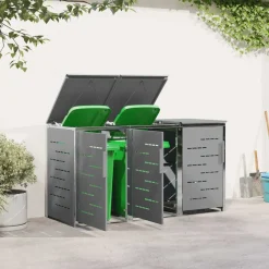 vidaXL Containerombouw Roestvrij staal Grijs