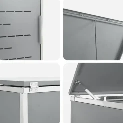 vidaXL Containerombouw voor 1 bak 240L Grijs