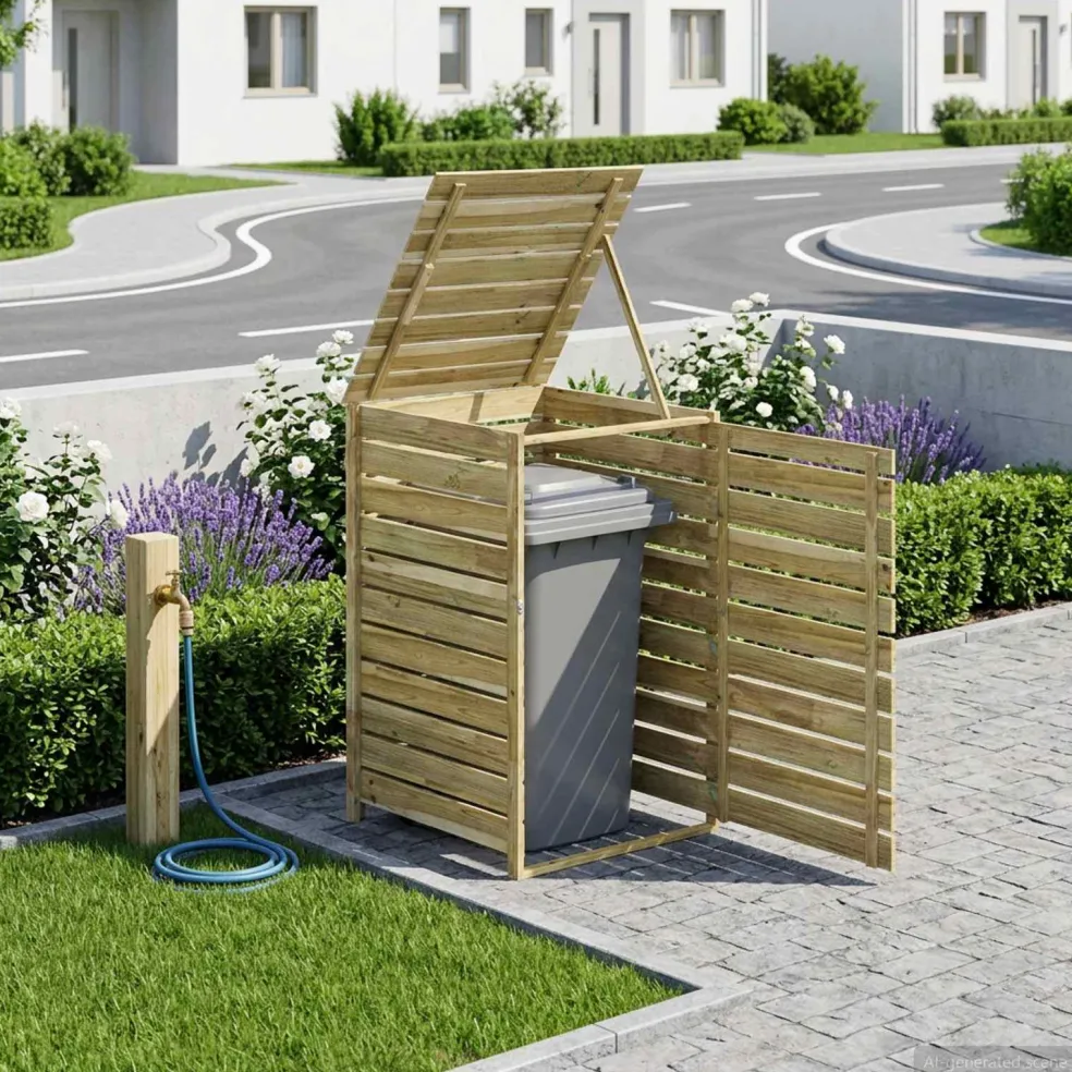 vidaXL Containerombouw voor 1 bak 240 L Geïmpregneerd grenenhout