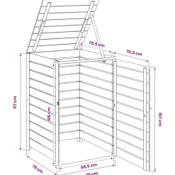 vidaXL Containerombouw voor 1 bak 240 L Geïmpregneerd grenenhout