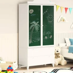 vidaXL Creatieve opslag voor kinderen ROROS Wit 90 x 45 x 180 cm