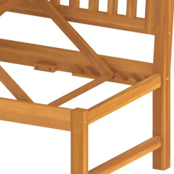 vidaxL Dagbed met crèmekleurig kussen 200x60x75 cm massief acaciahout