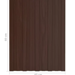 vidaXL Dakpaneel 12 st Bruin 60 x 45 cm Verzinkt staal