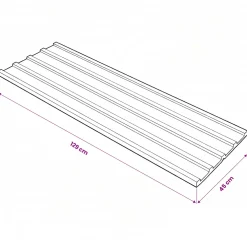vidaXL Dakpaneel 12 st Bruin 129 x 45 cm Gegalvaniseerd staal