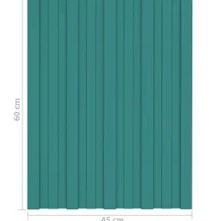 vidaXL Dakpaneel 12 st Groen 60 x 45 cm Verzinkt staal