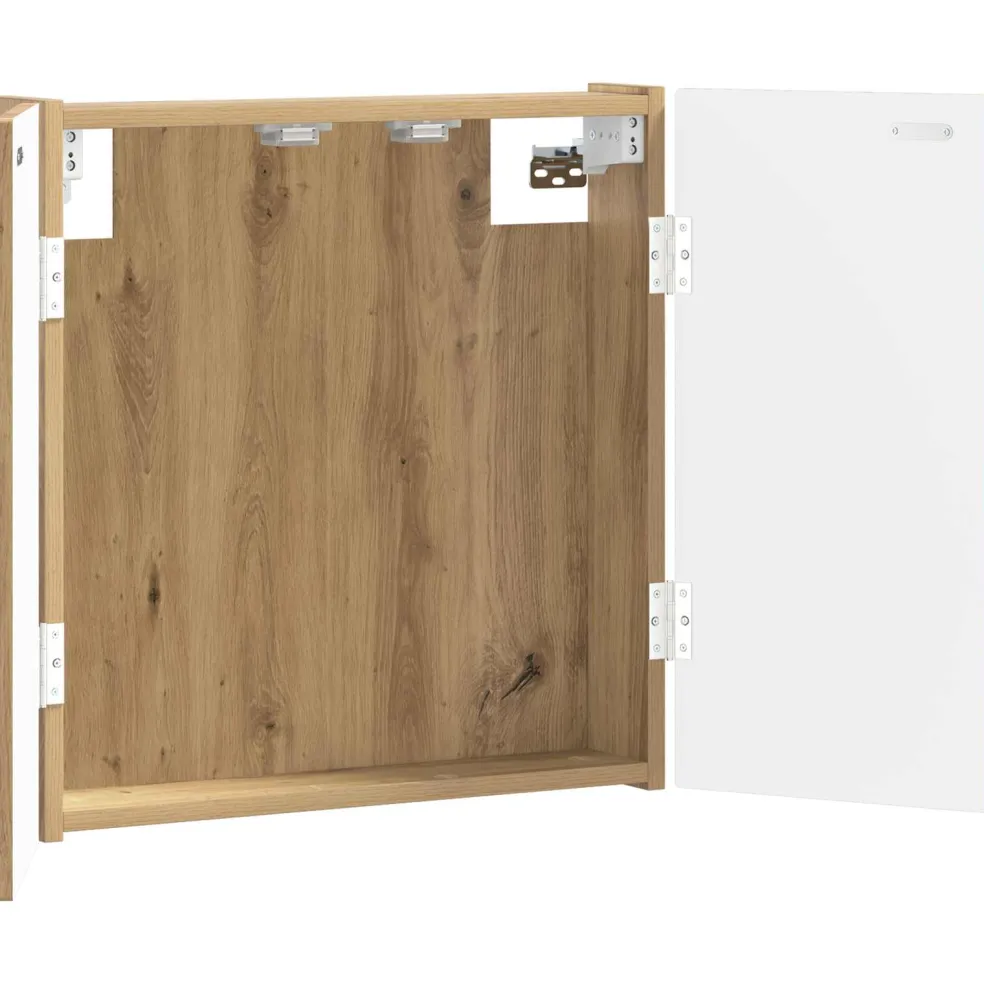 vidaXL Dartbord Kabinet ALKMAAR Artisanaal eiken 52,5 x 10,5 x 53,5 cm