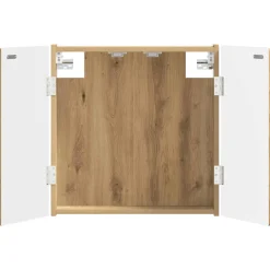 vidaXL Dartbord Kabinet ALKMAAR Artisanaal eiken 52,5 x 10,5 x 53,5 cm
