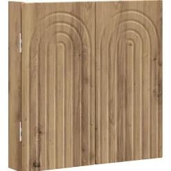 vidaXL Dartbord Kabinet ALKMAAR Artisanaal eiken 52,5 x 10,5 x 53,5 cm