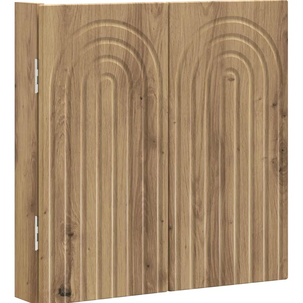 vidaXL Dartbord Kabinet ALKMAAR Artisanaal eiken 52,5 x 10,5 x 53,5 cm